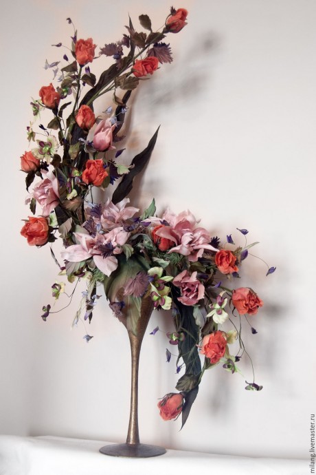 Флористика из шёлковых цветов Флористика из шёлковых цветов