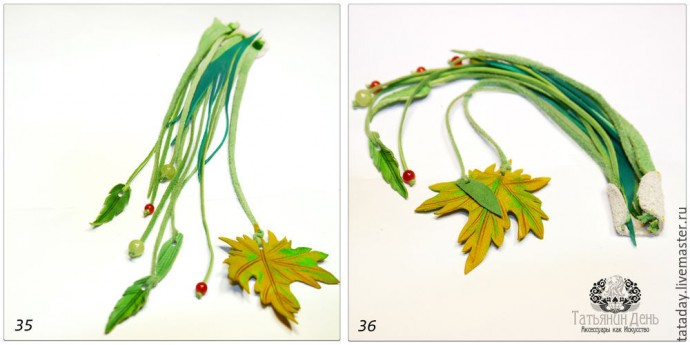 Делаем осеннюю подвеску-брелок для сумки: часть 3