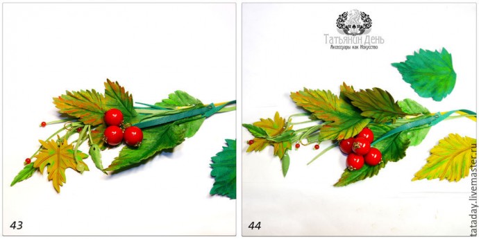 Делаем осеннюю подвеску-брелок для сумки: часть 3