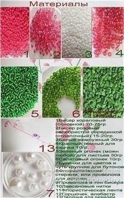 ​Розовая орхидея из бисера для украшения интерьера или в подарок