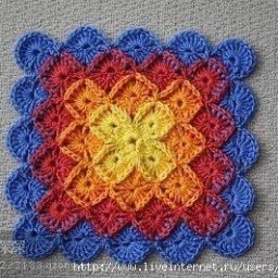 Узор, который вяжется от центра