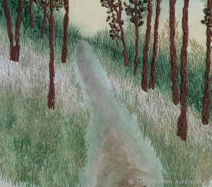 Вышивание картины "Призрачный лес"