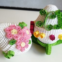 Пасхальное яичко в технике гофроквиллинг: часть 2