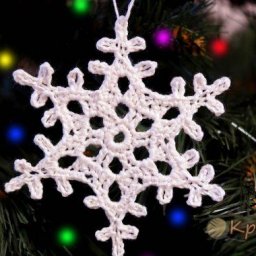 ​Маленькая снежинка крючком