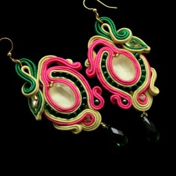 ​Создание сутажных сережек "Экзотический цветок" с кристаллами Swarovski: часть 3