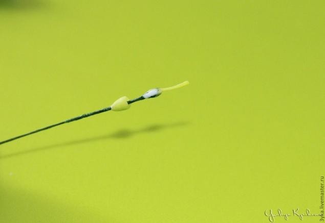 ​Веточка цветущей вишни из холодного фарфора: часть 1