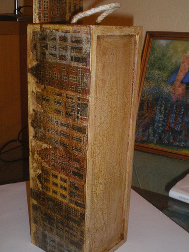 ​Декупаж старой коробки из-под вина: часть 2