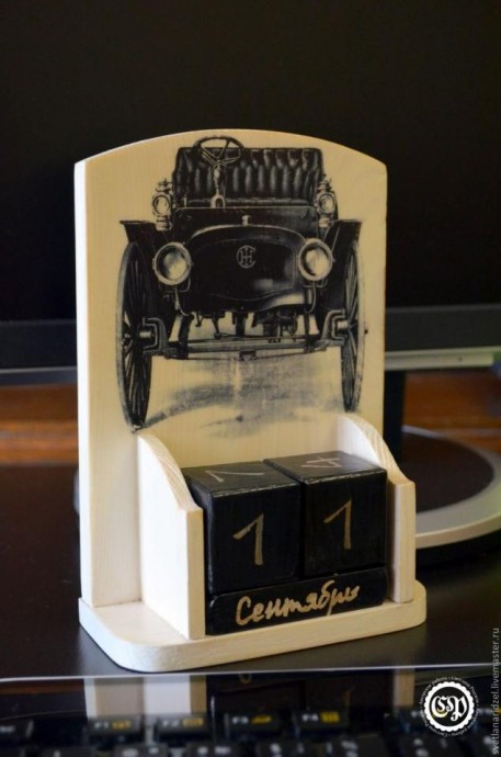 ​Вечный календарь настольный: мастер-класс по вживлению лазерной распечатки в дерево, часть 5