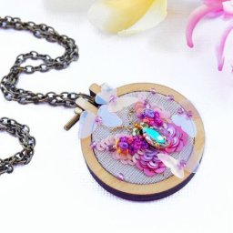 Создаем кулон "Бабочка" с использованием маленьких пялец: часть 1