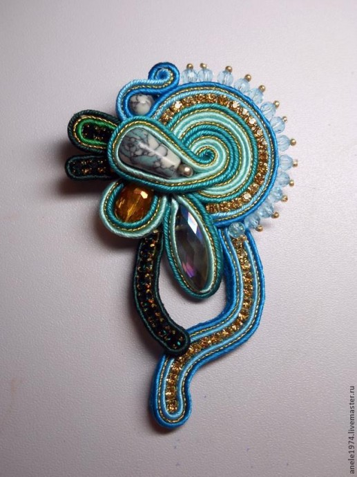 ​Мастер-класс по созданию сутажного кулона "Весенний букетик": часть 6