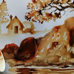 ​Живопись кофейными и чайными растворами