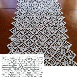 Длинные салфетки-дорожки крючком