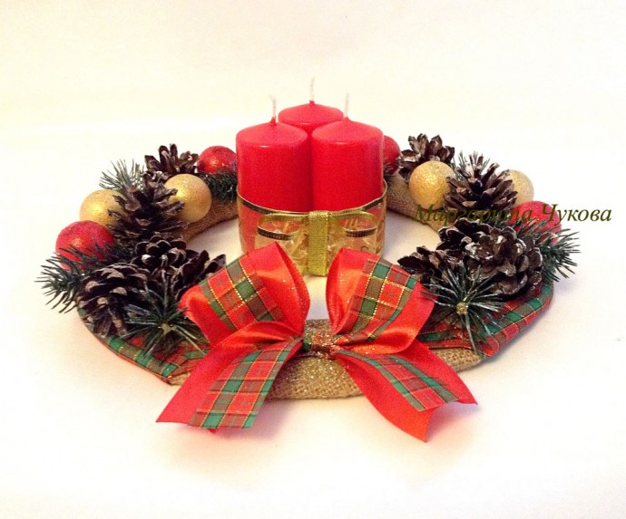 Декоративный праздничный венок своими руками: часть 2 Декоративный праздничный венок своими руками: часть 2