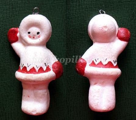 Ёлочная игрушка "Девочка якутка из опилок": часть 1