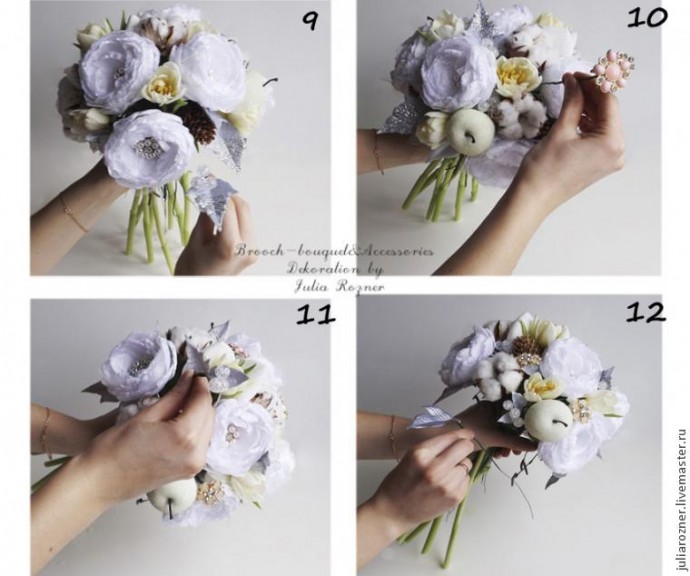 ​Мастерим свадебный букет: часть 3