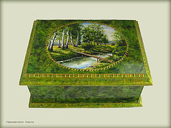 Пейзаж на шкатулке