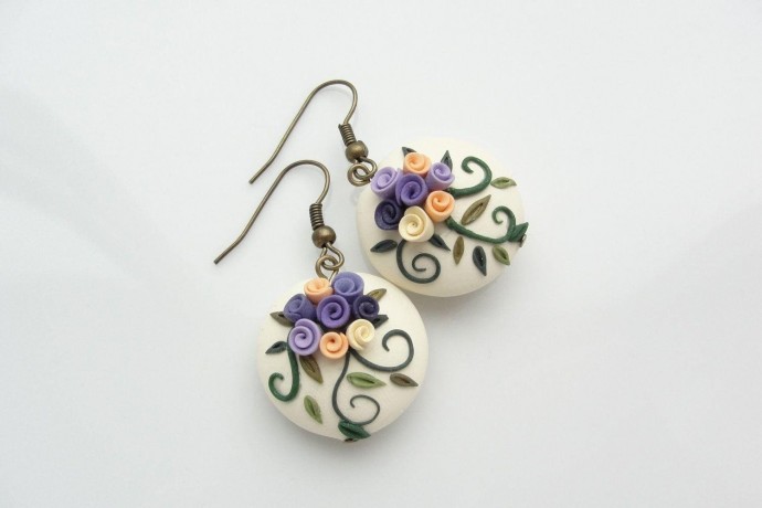 Серьги из полимерной глины