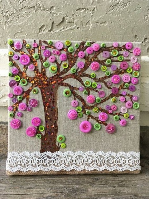 ​Вышиваем пуговицами