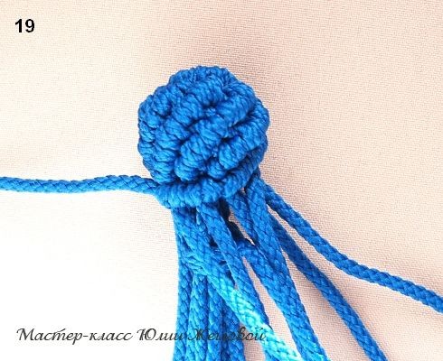 Плетём шарик в технике макраме