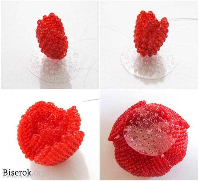 Роза из бисера