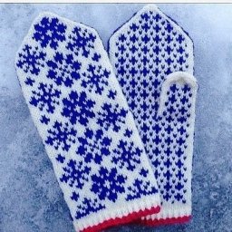 ​Узоры "Снежинки" для варежек и носков