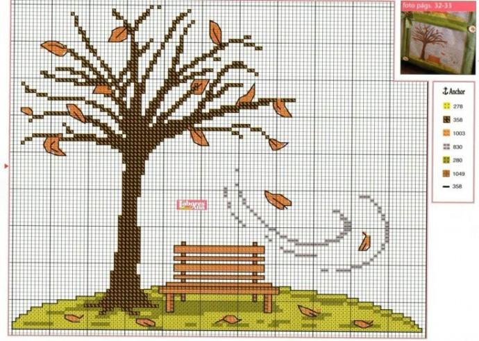 Вышиваем золотую осень