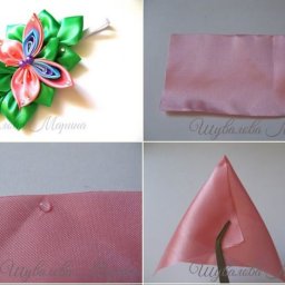 ​Цветы в технике канзаши