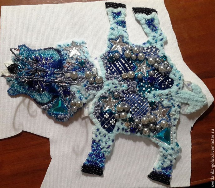 Создаем необычное интерьерное украшение в совмещенной технике вышивки и оригами: часть 3 Создаем необычное интерьерное украшение в совмещенной технике вышивки и оригами: часть 3