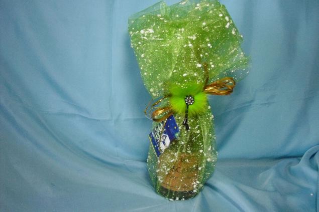 Праздничный декор бутылки: часть 2