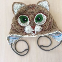 Вяжем шапку с глазами крючком