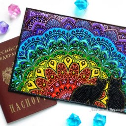 Украшаем обложку для паспорта яркой росписью: часть 1