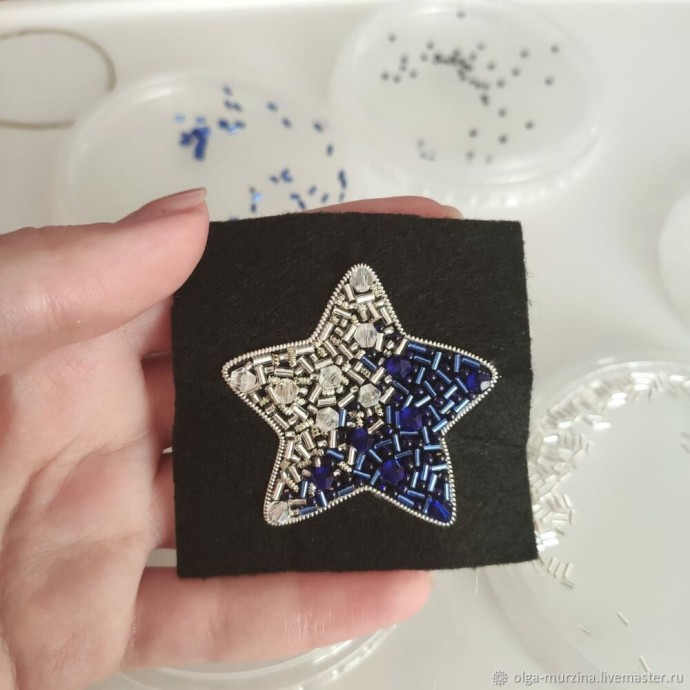 Делаем брошь из бисера звезду: часть 2 Делаем брошь из бисера звезду: часть 2