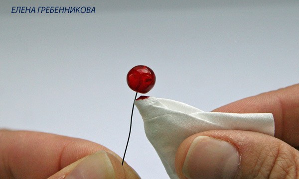 ​Красная смородина из эпоксидной смолы: часть 3