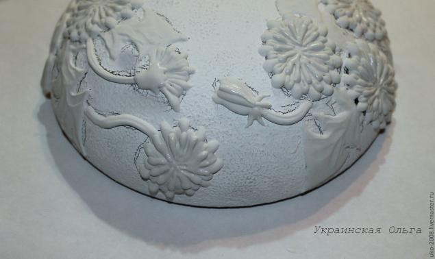 Одуванчики в объемной технике на шкатулке: часть 2