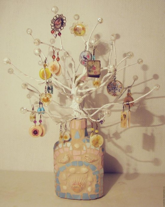 ​Мозаичное дерево: декорируем бутыль
