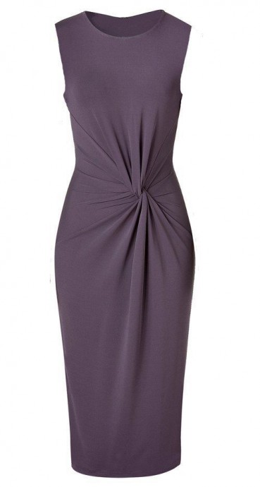 ​Платье с Х-драпировкой по линии талии