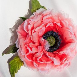 Создаем мак "Strawberry Dessert" из шелка: часть 2