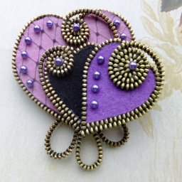 Броши из фетра и молний