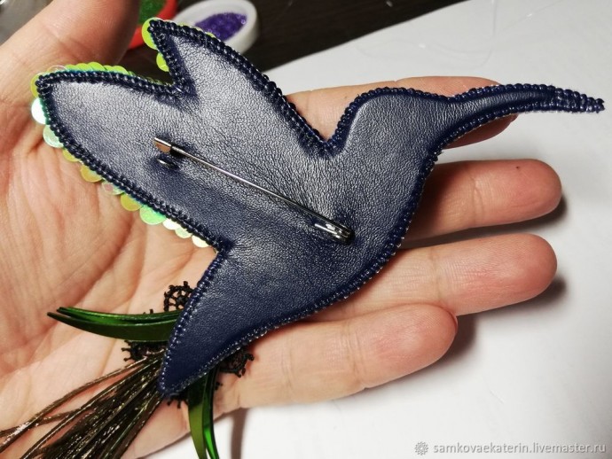 Делаем брошь "Колибри": часть 3