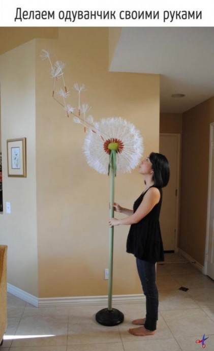 Интересный способ создания одуванчика