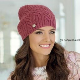 Модная шапка-бини