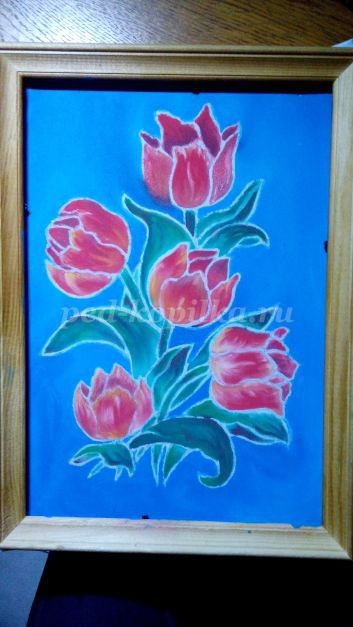 Холодный батик "Тюльпаны"