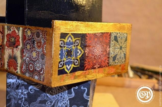 ​Коробка для чая превращается в восточную шкатулку: мастер-класс, часть 3