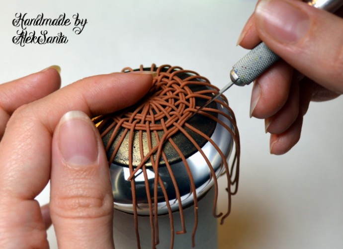 Круговое плетение из полимерной глины: часть 2