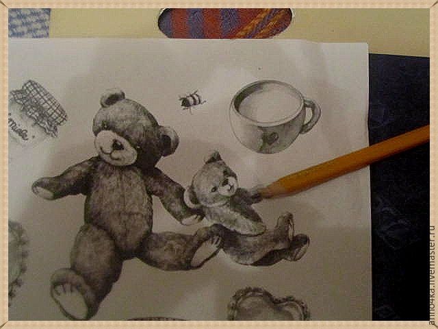 Объемный декупаж без специальных материалов: создаем панно "Ложка меда": часть 1