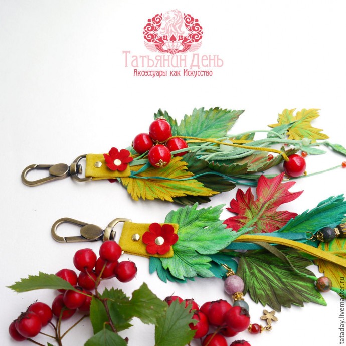 Делаем осеннюю подвеску-брелок для сумки: часть 4