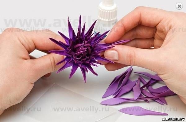 Мастер-класс: "Цветок астры" из фоамирана