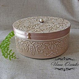 Шкатулочка рельефная "Кружевница"