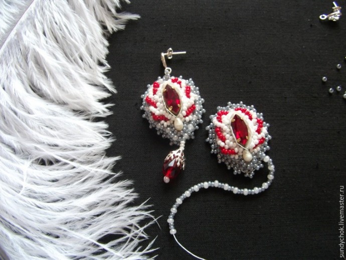 ​Создаем свадебные серьги "Мирослава": часть 4