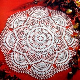 ​Вязаная салфетка